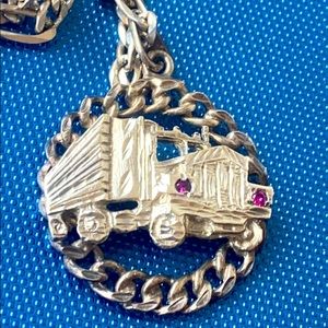 Custom made truck sterling silver Ruby necklace